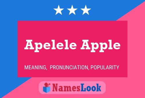 Apelele Apple Name Poster