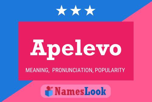 Apelevo Name Poster