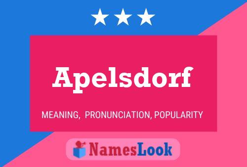 Apelsdorf Name Poster