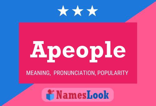 Apeople Name Poster