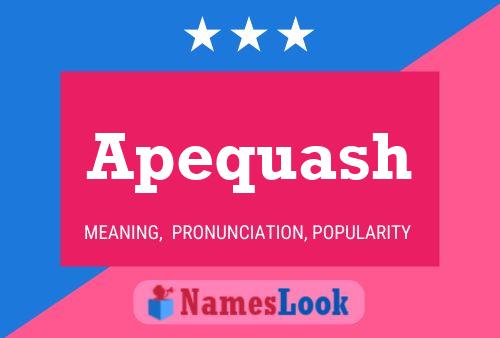 Apequash Name Poster