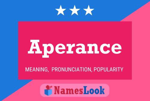 Aperance Name Poster