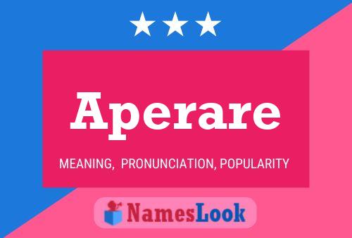 Aperare Name Poster