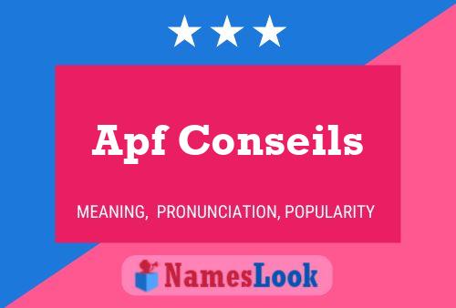 Apf Conseils Name Poster