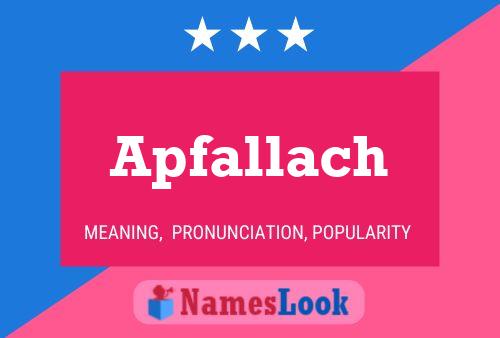 Apfallach Name Poster