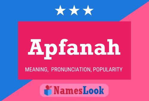 Apfanah Name Poster