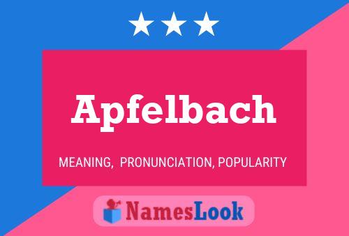 Apfelbach Name Poster