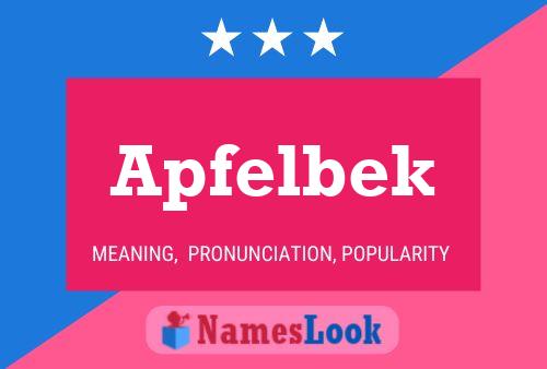 Apfelbek Name Poster