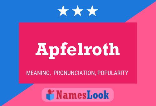 Apfelroth Name Poster