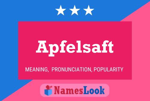 Apfelsaft Name Poster