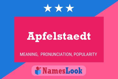 Apfelstaedt Name Poster