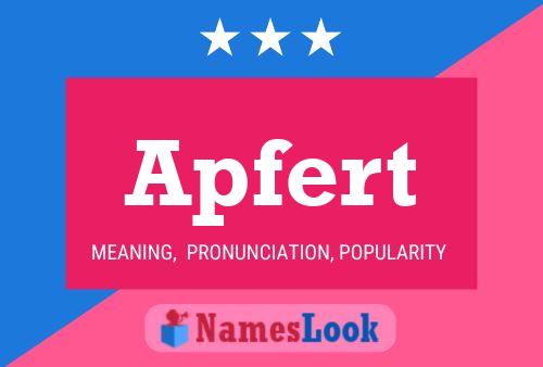 Apfert Name Poster