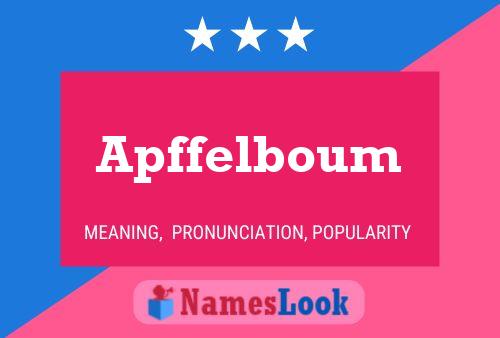 Apffelboum Name Poster