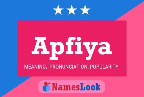 Apfiya Name Poster