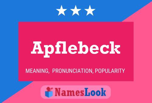 Apflebeck Name Poster