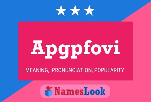 Apgpfovi Name Poster