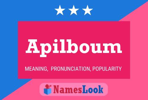 Apilboum Name Poster