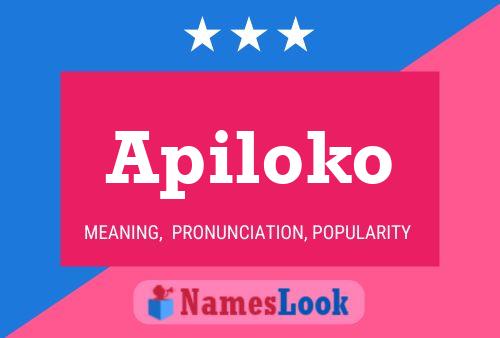 Apiloko Name Poster