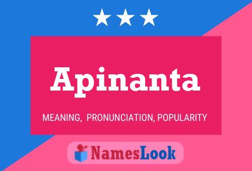 Apinanta Name Poster