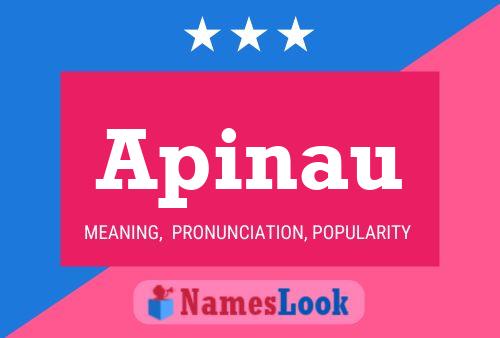 Apinau Name Poster