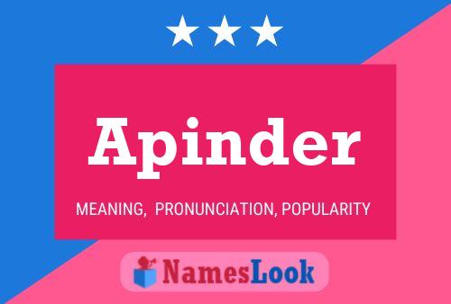 Apinder Name Poster