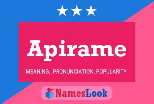 Apirame Name Poster