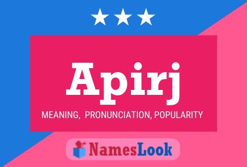 Apirj Name Poster