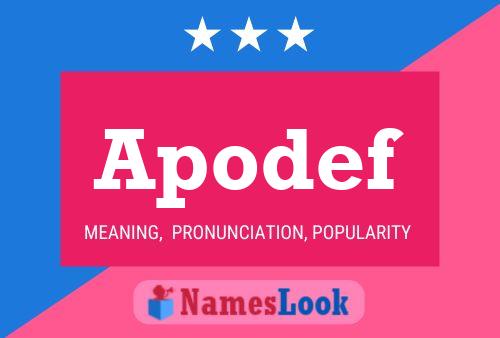 Apodef Name Poster