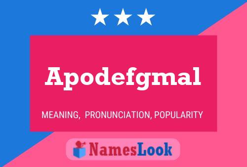 Apodefgmal Name Poster