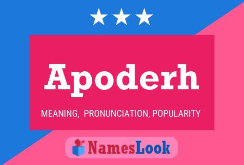 Apoderh Name Poster