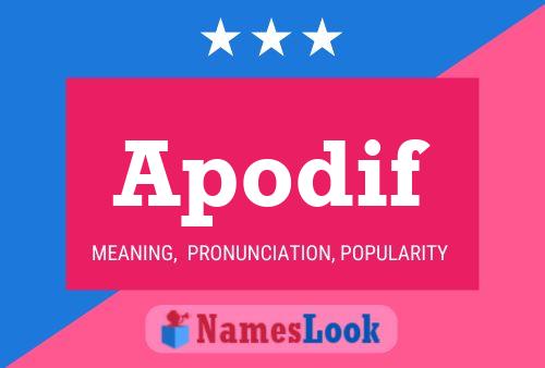 Apodif Name Poster