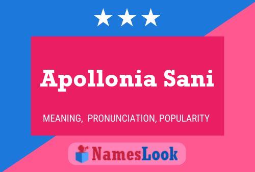 Apollonia Sani Name Poster