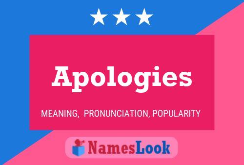 Apologies Name Poster