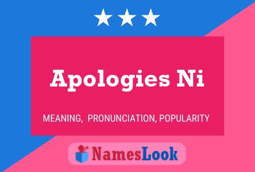 Apologies Ni Name Poster