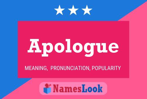 Apologue Name Poster