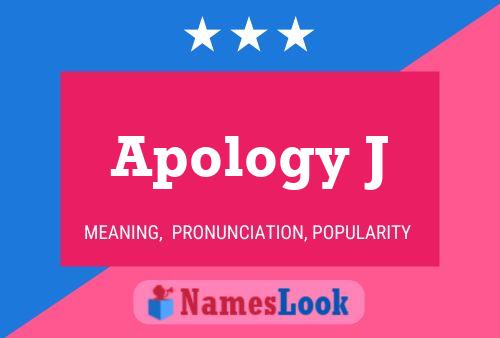 Apology J Name Poster