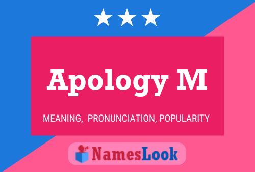 Apology M Name Poster