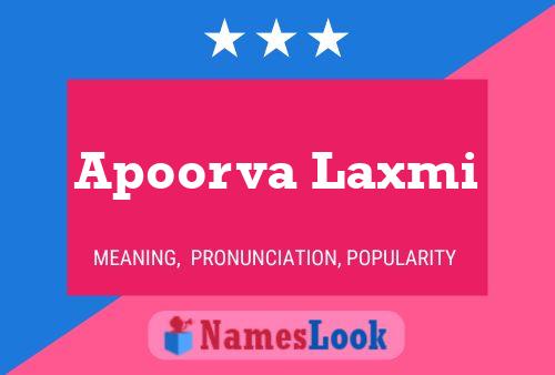 Apoorva Laxmi Name Poster