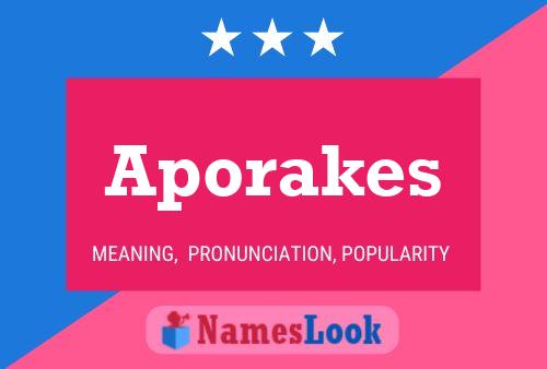 Aporakes Name Poster