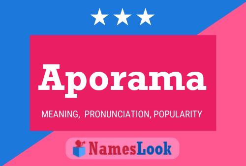 Aporama Name Poster