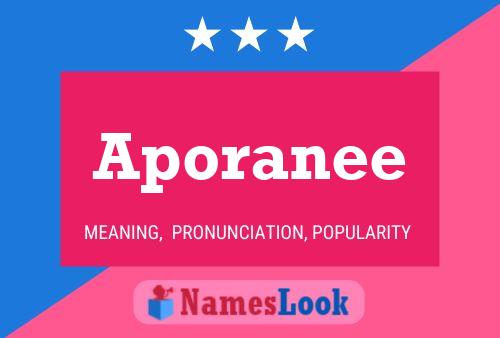 Aporanee Name Poster