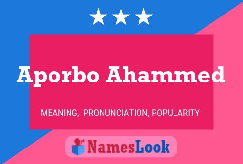 Aporbo Ahammed Name Poster