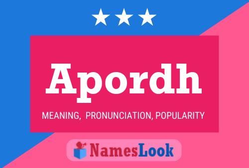 Apordh Name Poster