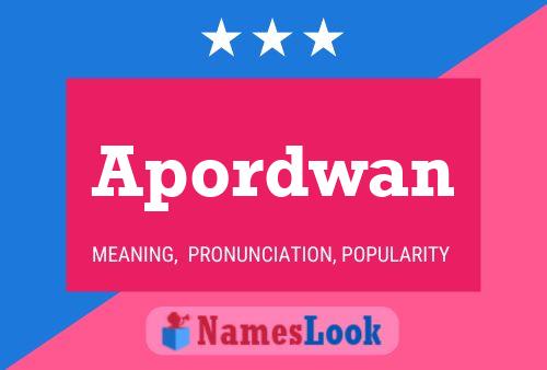 Apordwan Name Poster