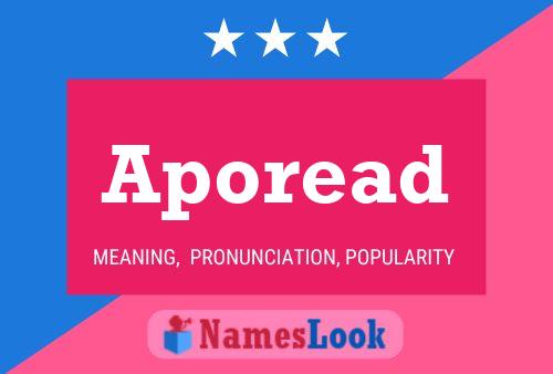 Aporead Name Poster