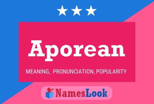 Aporean Name Poster