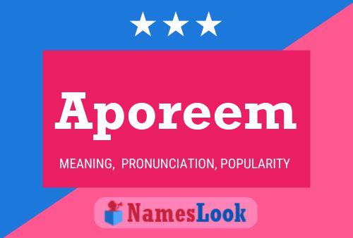 Aporeem Name Poster