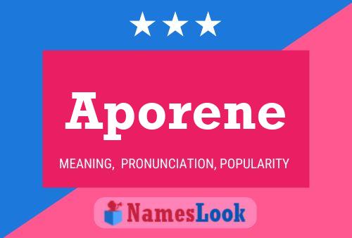 Aporene Name Poster