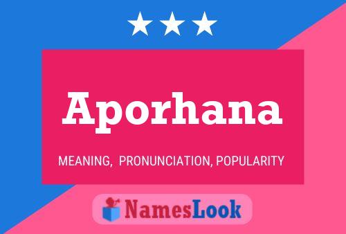 Aporhana Name Poster