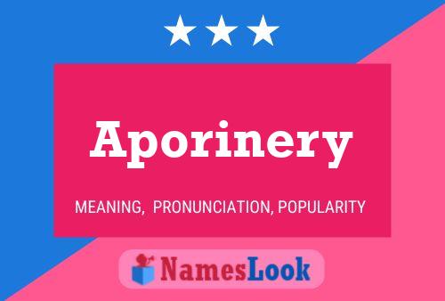 Aporinery Name Poster